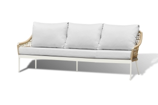 MR1002107 диван из искусственного ротанга трехместный, цвет соломенный